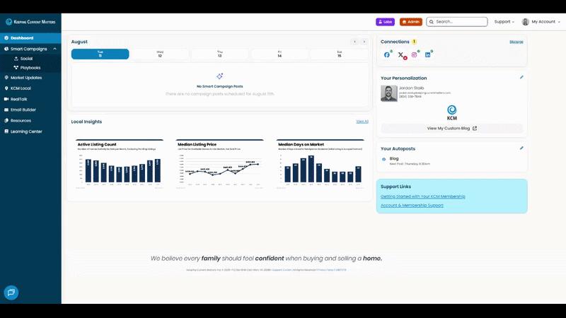 Navigate to Shareable Content Library GIF